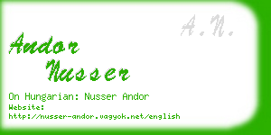 andor nusser business card